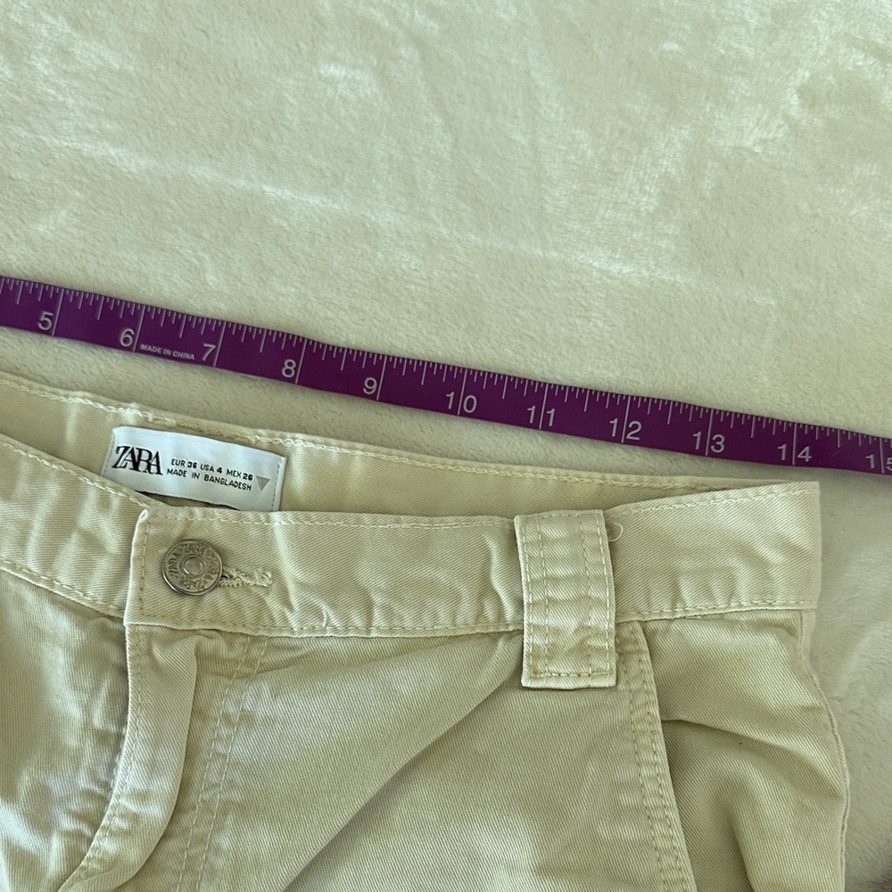 Zara Cream Cargo Pants - Picture 7 of 10